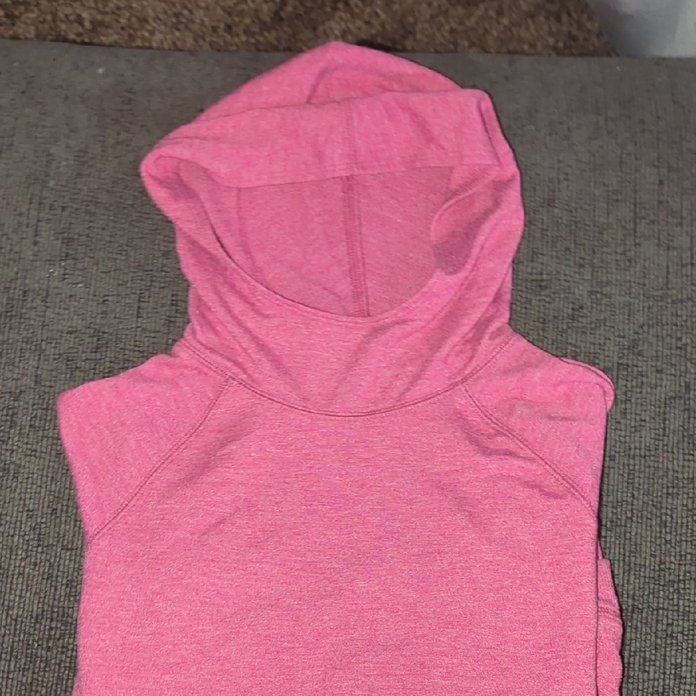 Casual Pink Hooded Top